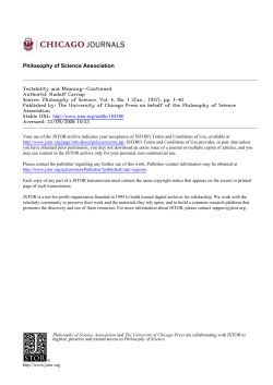 Testability and Meaning