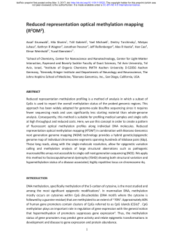 Reduced representation optical methylation mapping