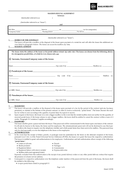 Surname, Forename/Company name of the lessee: Pseudonym of