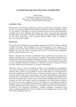 An Engineering Approach to Determine Acceptable Risk