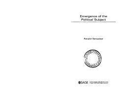 Emergence of the Political Subject