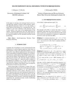 Multicomponent Signal Denoising with SynchroSqueezing