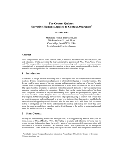 The Context Quintet: Narrative Elements Applied to