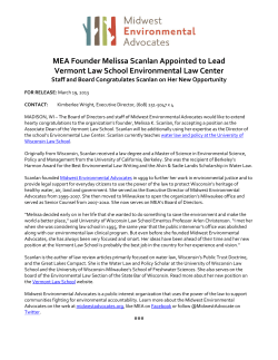 Founder Melissa Scanlan appointed to lead Vermont Law School