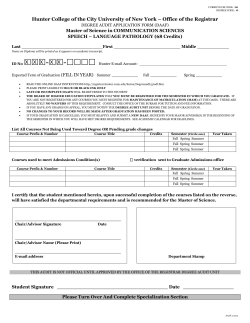 Language Pathology - Hunter College