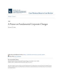 A Primer on Fundamental Corporate Changes