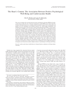 The heart`s content: The association between positive psychological