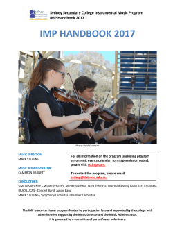 imp handbook 2017 - Sydney Secondary College Instrumental