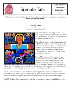 Steeple Talk - Our Savior`s Lutheran Church