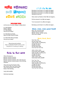 Baby Bounce and Rhyme Song Sheet