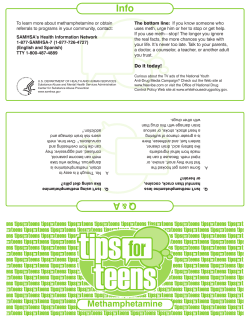 Tips for Teens-Methamphetamine