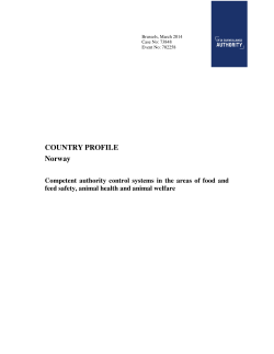 COUNTRY PROFILE Norway - EFTA Surveillance Authority
