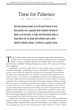 Time for Patience - Baylor University