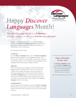 Happy Discover Languages Month!