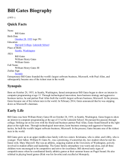 Bill Gates Biography