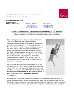 sarah charlesworth`s 1980 series stills reprised at art institute
