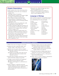 Chapter Expectations Language of Biology