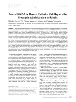 Role of MMP-2 in Alveolar Epithelial Cell Repair after