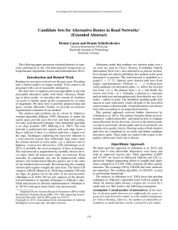 Candidate Sets for Alternative Routes in Road Networks (Extended