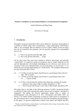 Intrusive resumptives as processing facilitators: an experimental