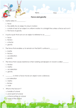Force and gravity - Ecosystemforkids.com