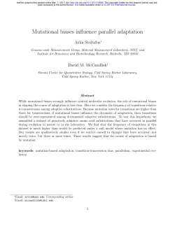 Mutational biases influence parallel adaptation