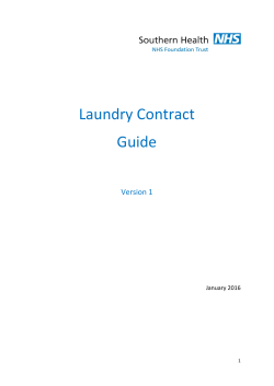 Laundry Contract Guide - Southern Health NHS Foundation Trust