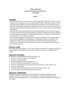 Bylaws in PDF format - LSUHSC School of Nursing