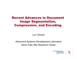 Recent Advances in Document Image Segmentation, Compression