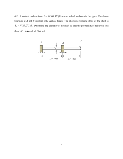 4-2. A vertical random force ) acts on a shaft as shown in the figure