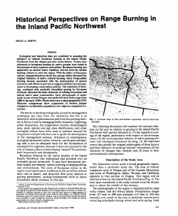 Historical Perspectives on Range Burning in the Inland Pacific