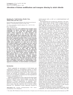 Alterations of histone modifications and