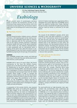 Exobiology - Sciences et techniques