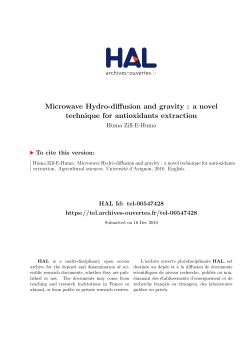 Hydrodiffusion assistée par micro-ondes. Nouvelle technique d`eco