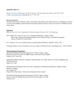 MEHMET HECAN Boston University, Department of Political