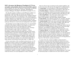 Summary Statement: "NOT a Savanna..."