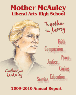 Operating Revenues 2010 2009 - Mother McAuley Liberal Arts High