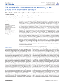 ERP evidence for ultra-fast semantic processing in the picture&ndash;word