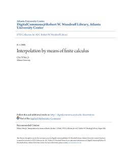 Interpolation by means of finite calculus