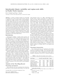 Interdecadal climate variability and regime