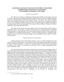 Examining changes in the status of women and gender as predictors