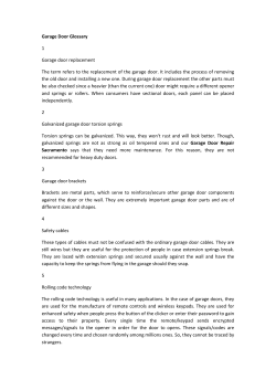 Garage Door Glossary 1 Garage door replacement The term refers