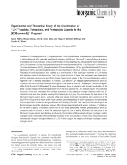 Experimental and Theoretical Study of the Coordination of 1, 2, 4