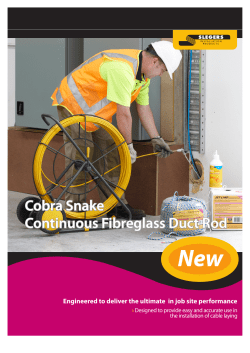 Cobra Snake Continuous Fibreglass Duct Rod