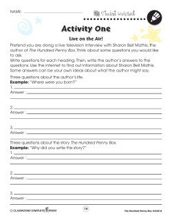 Activity One - Classroom Complete Press