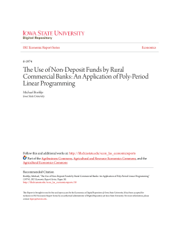 The Use of Non-Deposit Funds by Rural Commercial Banks: An