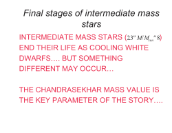 Final stages of intermediate mass stars