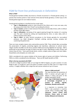 FGM At A Glance - Oxfordshire Safeguarding Children Board