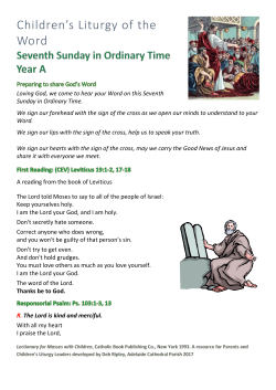 Children`s Liturgy of the Word