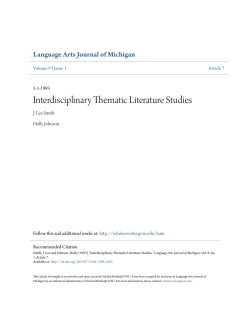 Interdisciplinary Thematic Literature Studies